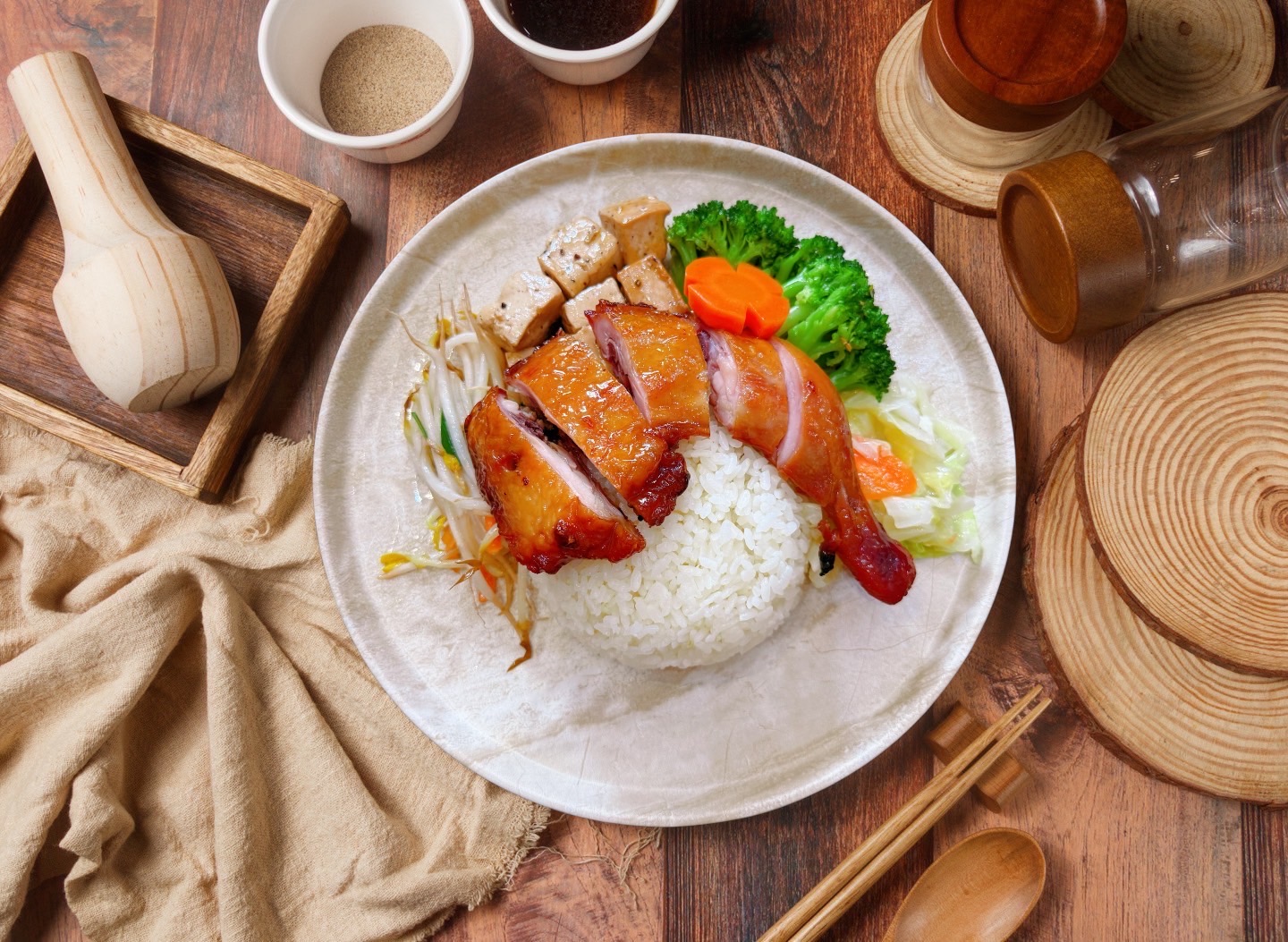 蜜汁雞腿飯